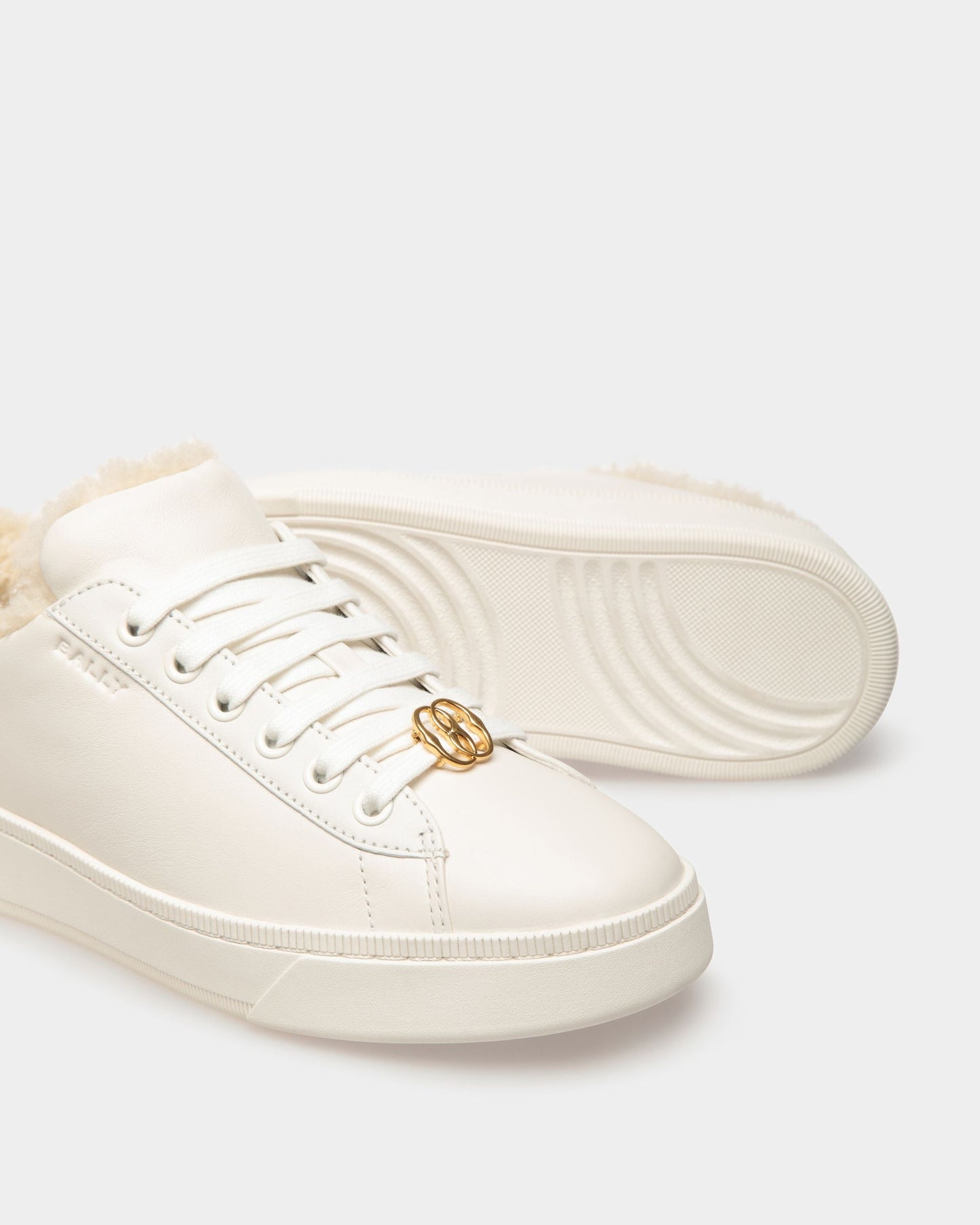 Ryver | Women's Sneakers | White Leather | Bally | Still Life Detail