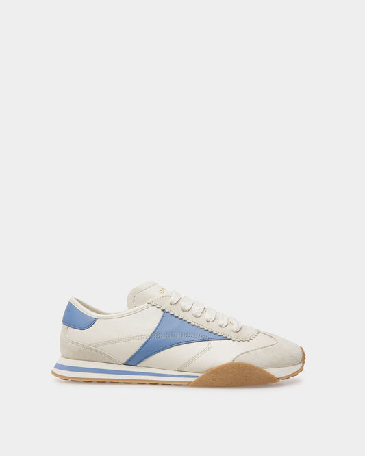 Sonney | Women's Sneakers | Dusty White And Black Leather | Bally | Still Life Side