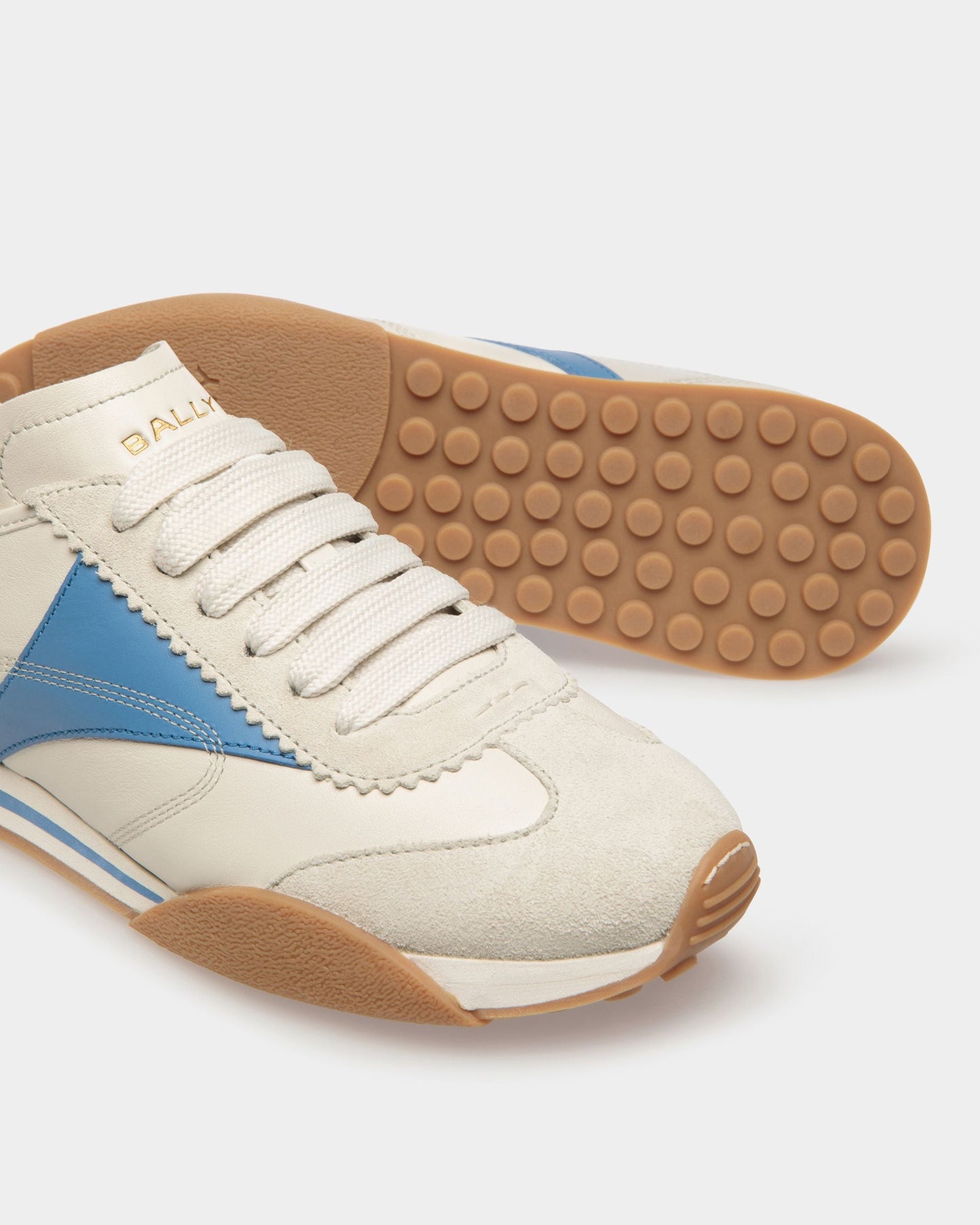 Sonney | Women's Sneakers | Dusty White And Black Leather | Bally | Still Life Below