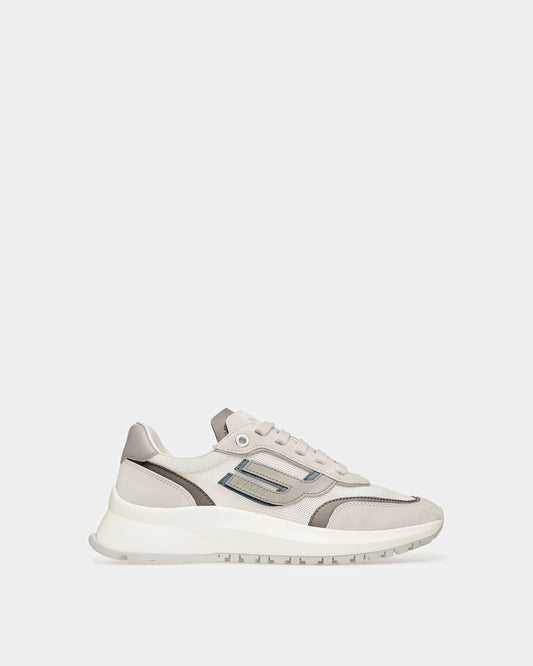 Demmy Leather And Fabric Sneakers In White
