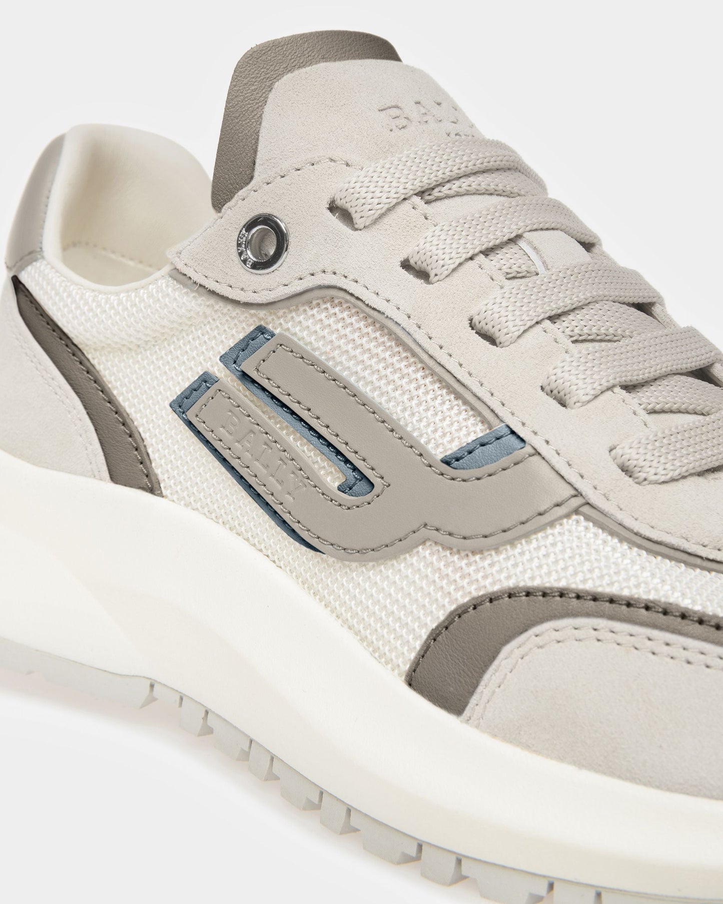 Demmy Leather And Fabric Sneakers In White