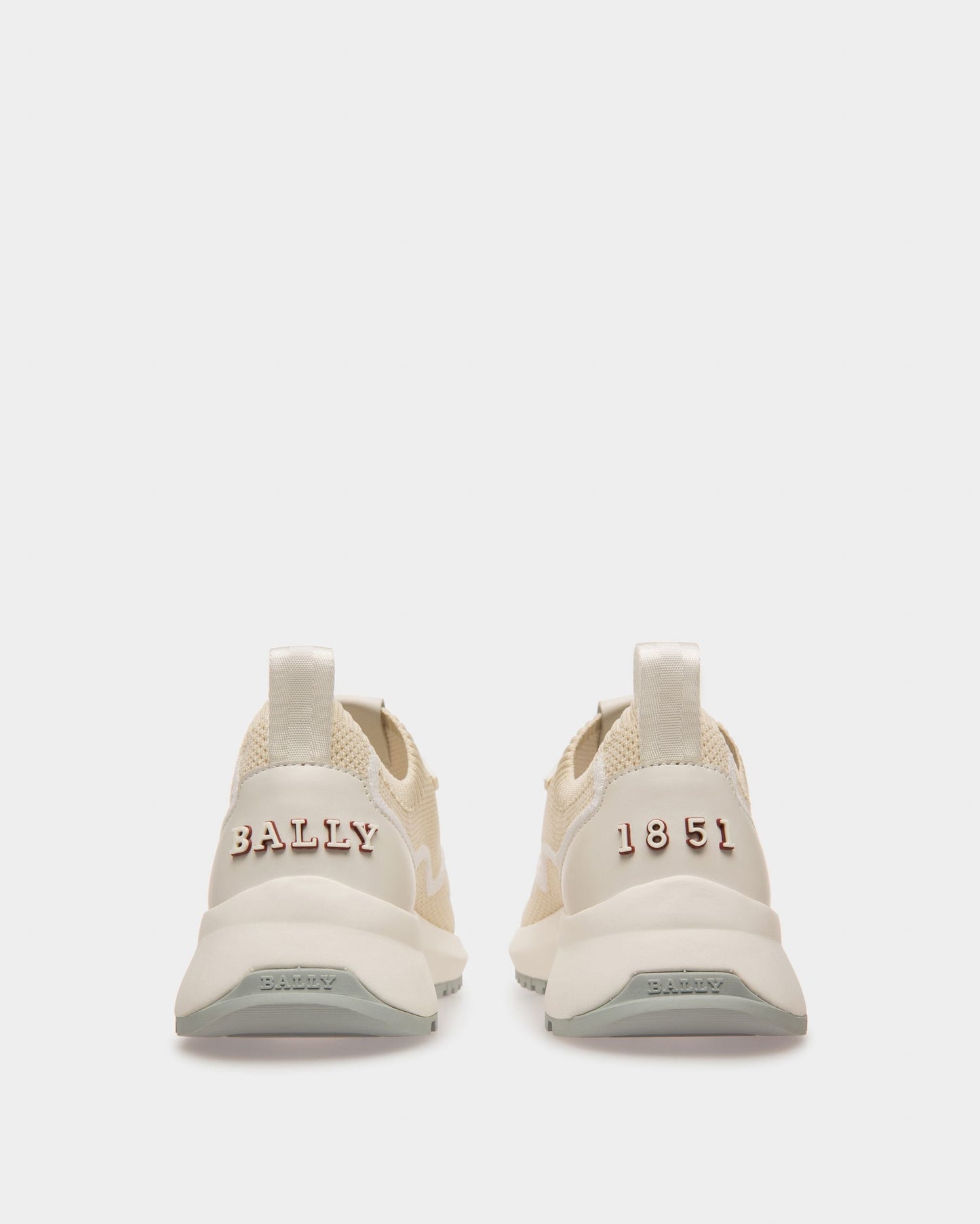 Davyn Mesh And Leather Sneakers In Dusty White