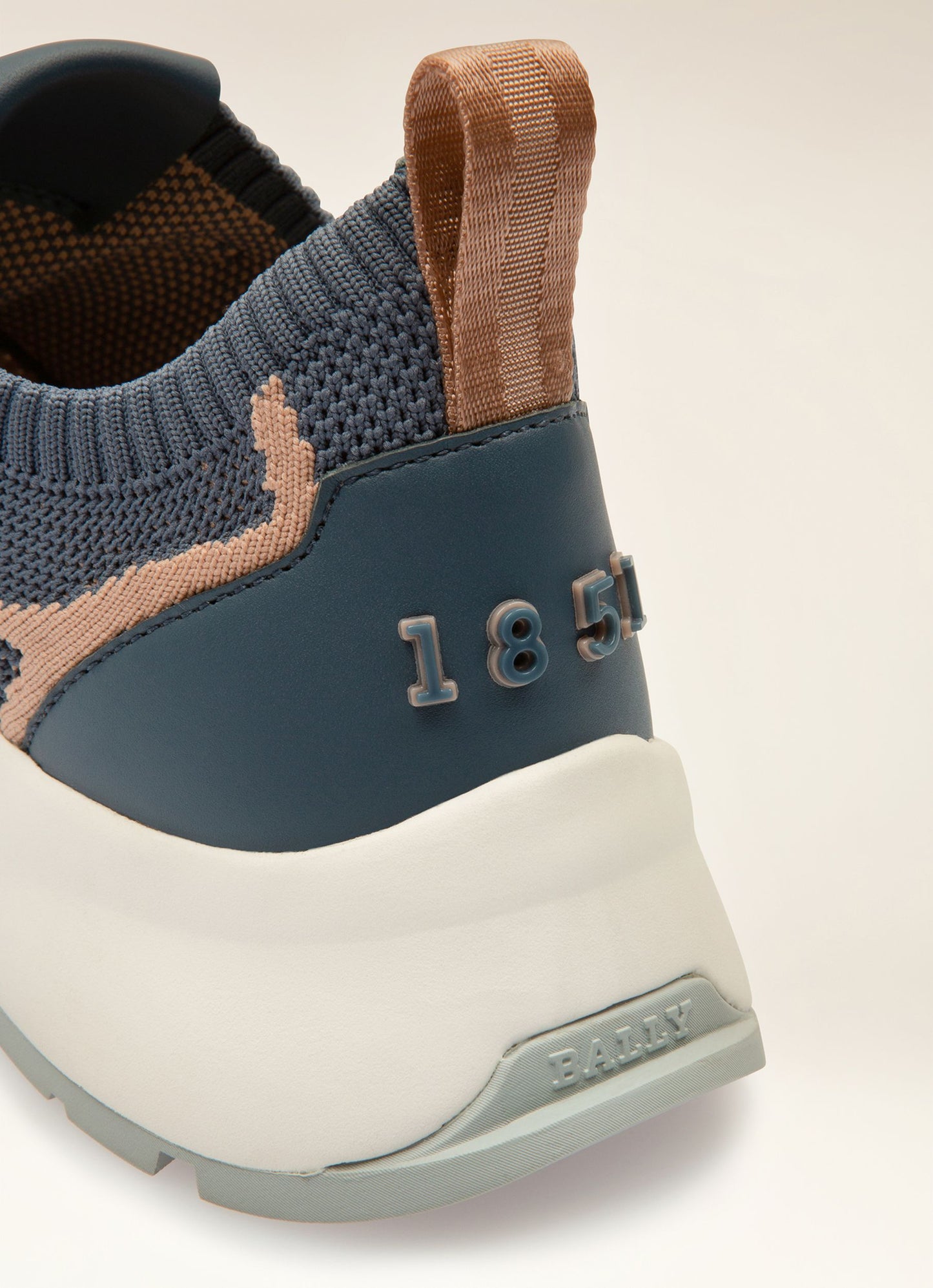 Outline Sneaker in Blue Knit Fabric