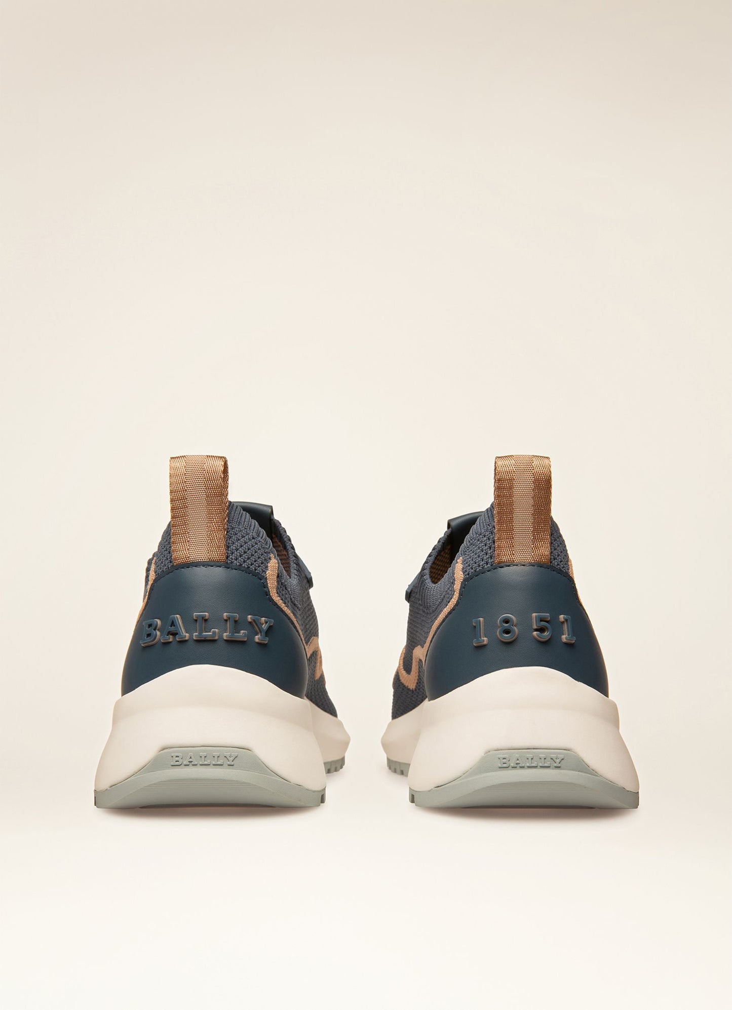 Outline Sneaker in Blue Knit Fabric