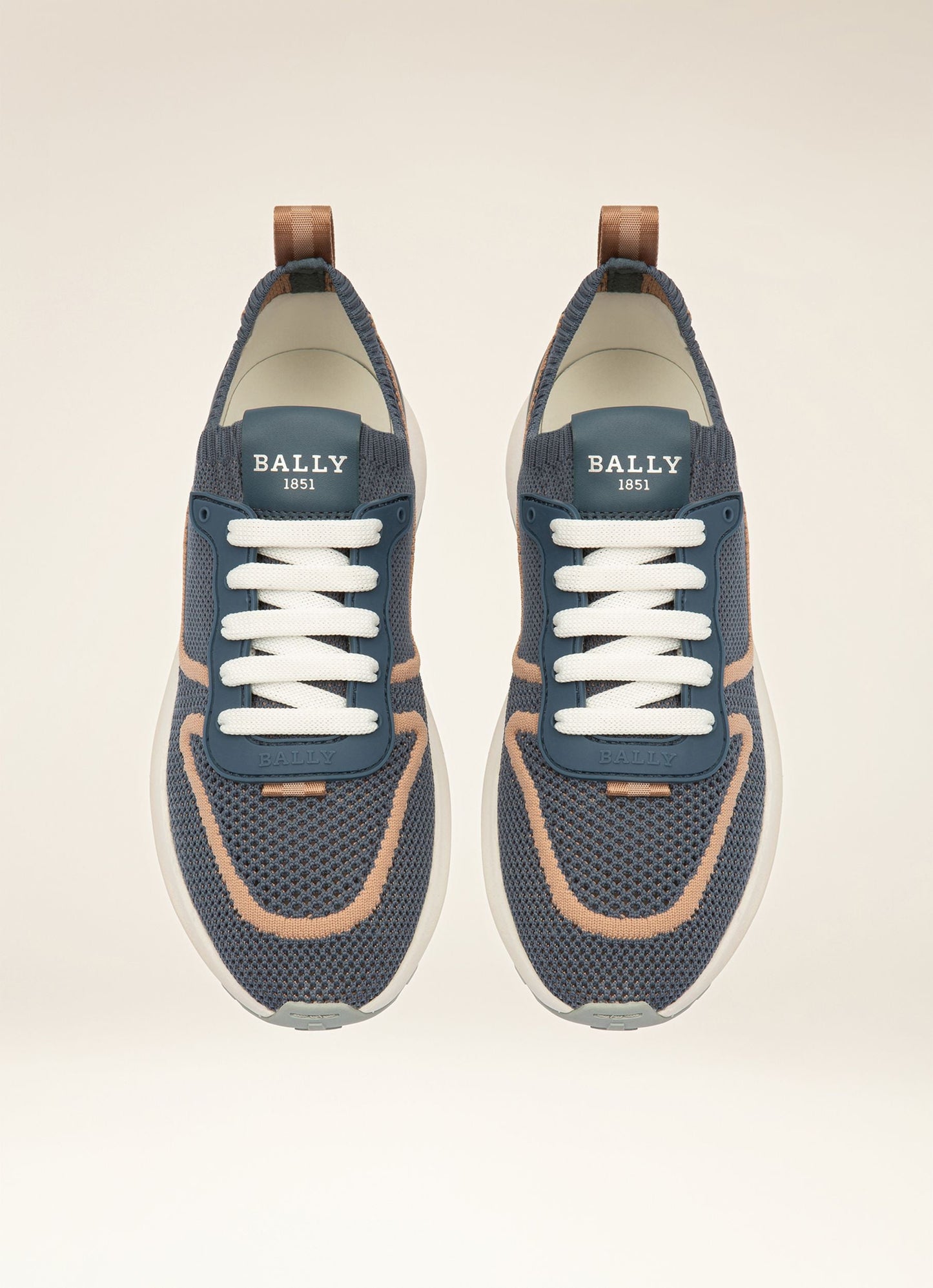 Outline Sneaker in Blue Knit Fabric