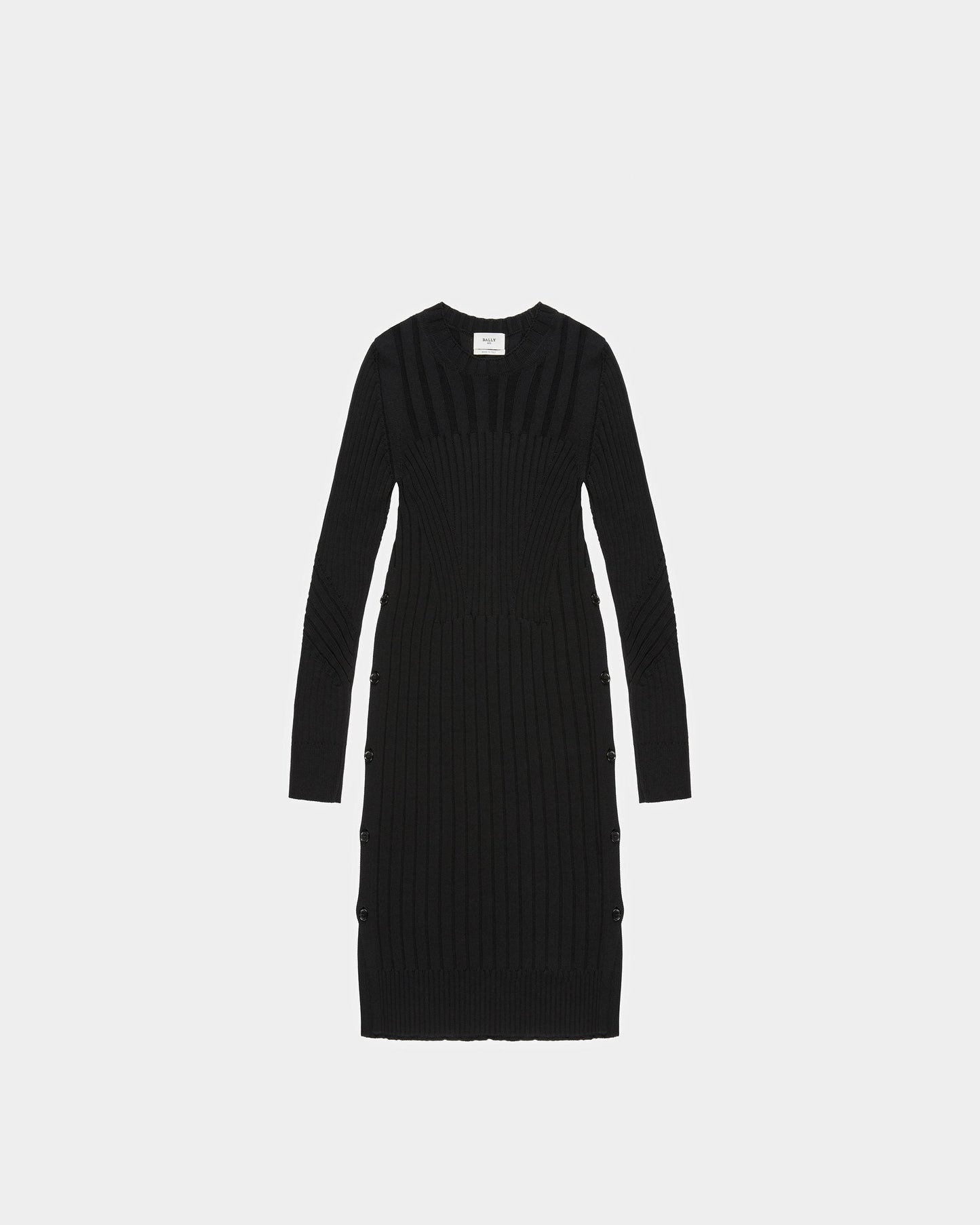 Cotton Silk Mix Dress In Black