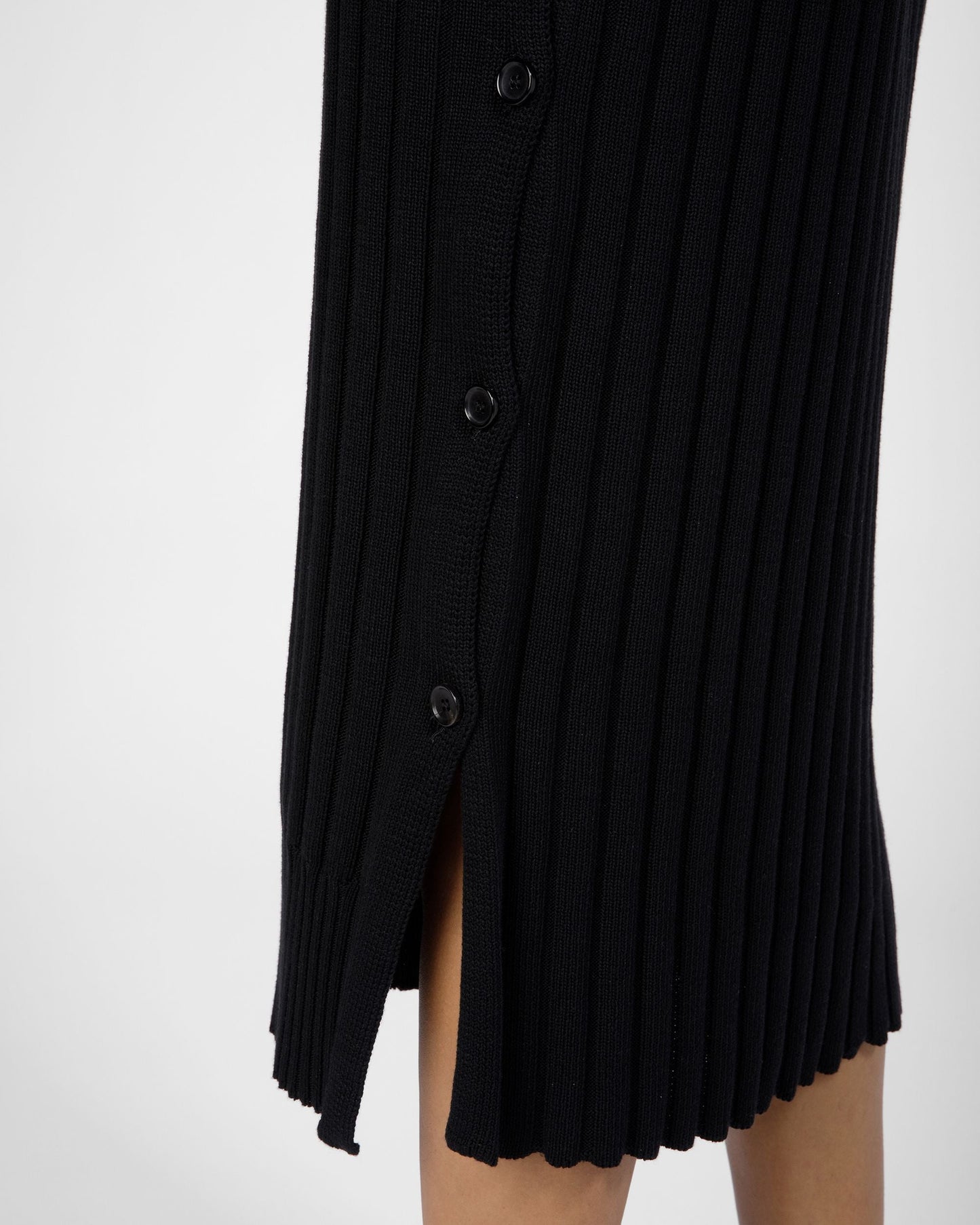 Cotton Silk Mix Dress In Black