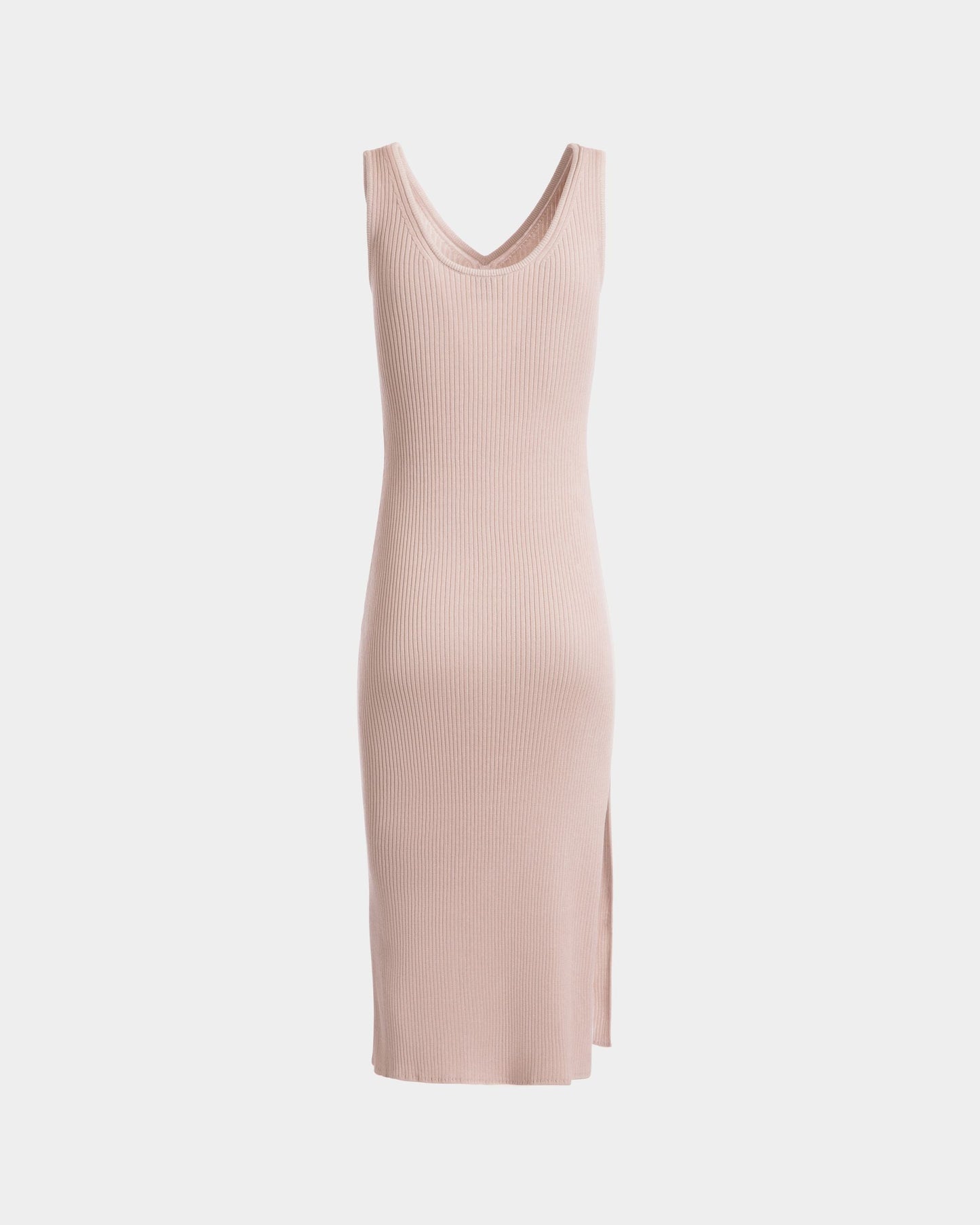 Knit Dress in Pink Cotton and Silk