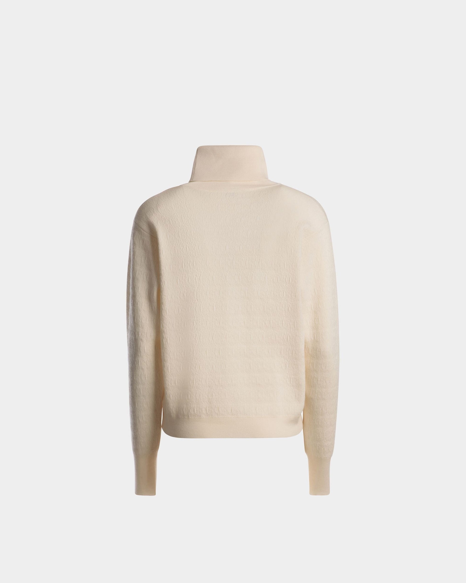Roll Neck Sweater | Women's Sweater | Bone Wool | Bally | Still Life Back
