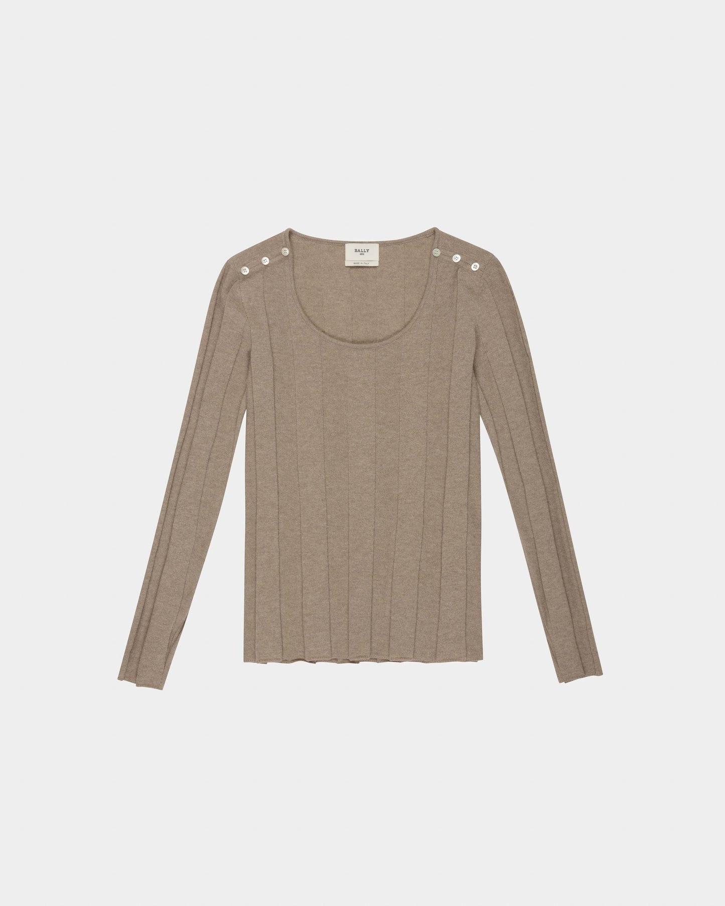 Wool Crewneck In Beige
