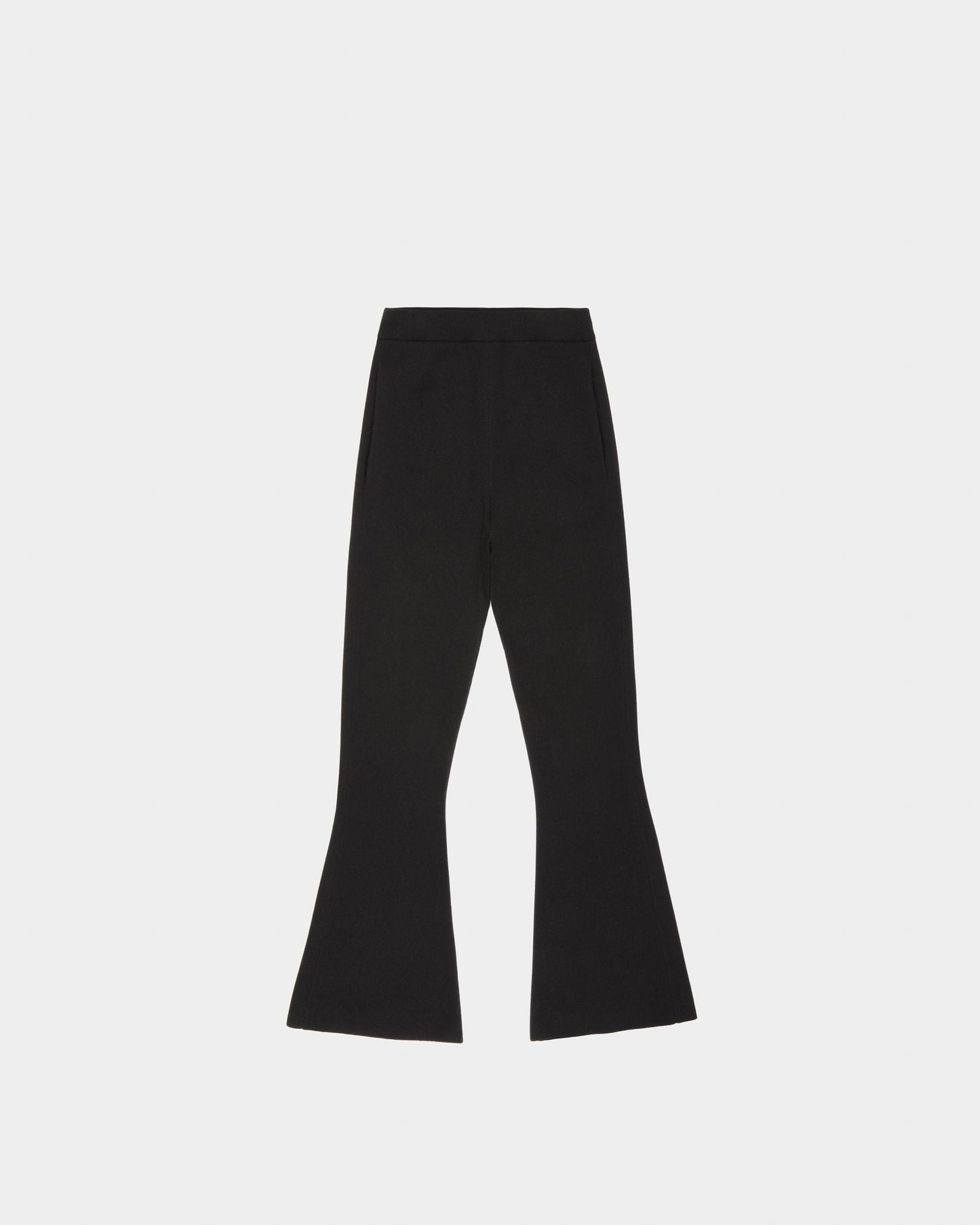 Wool And Silk Trousers In Black