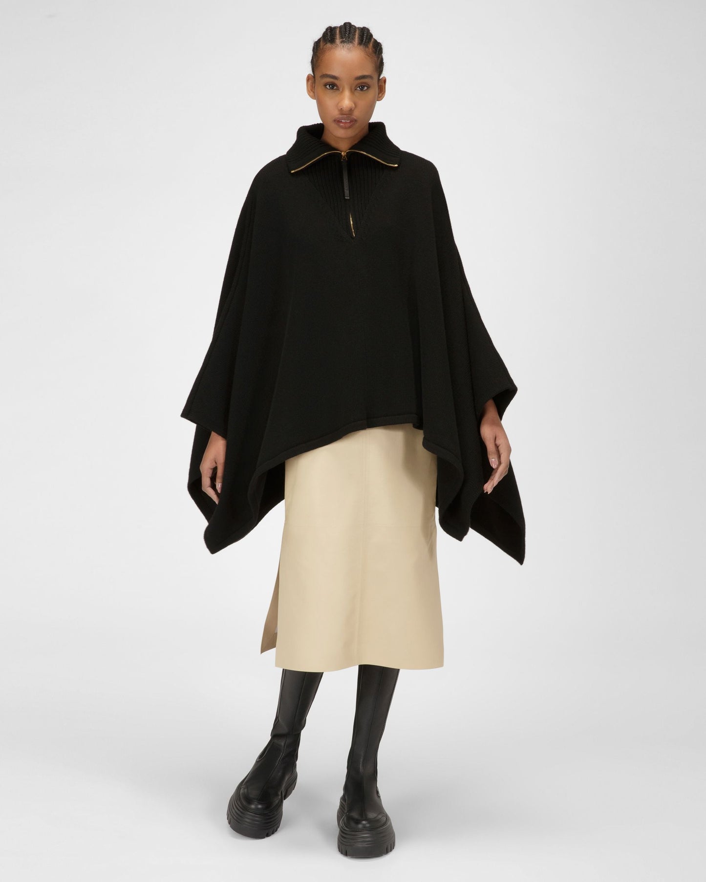 Wool & Cashmere Outerwear In Black