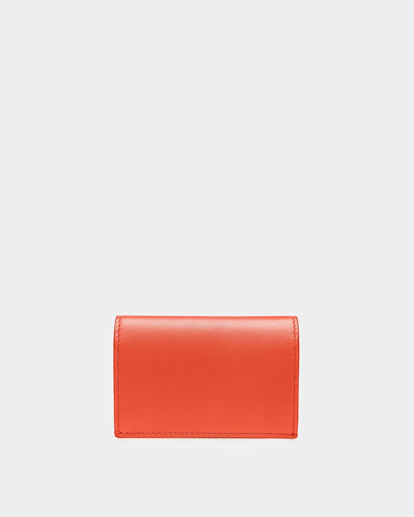 Annye Leather Business Card Holder In Orange