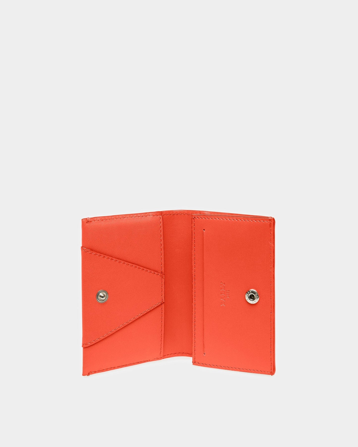 Annye Leather Business Card Holder In Orange