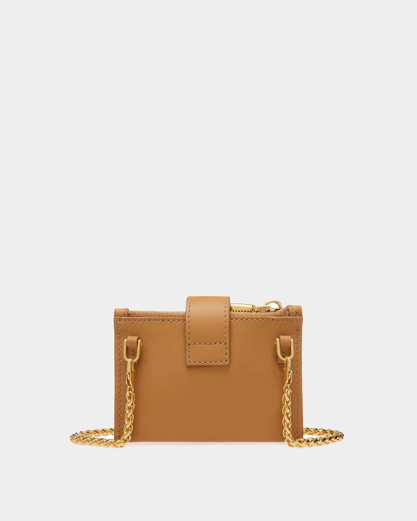 Emblem Card Holder | Women's Card Holder | Desert Leather | Bally | Still Life Back
