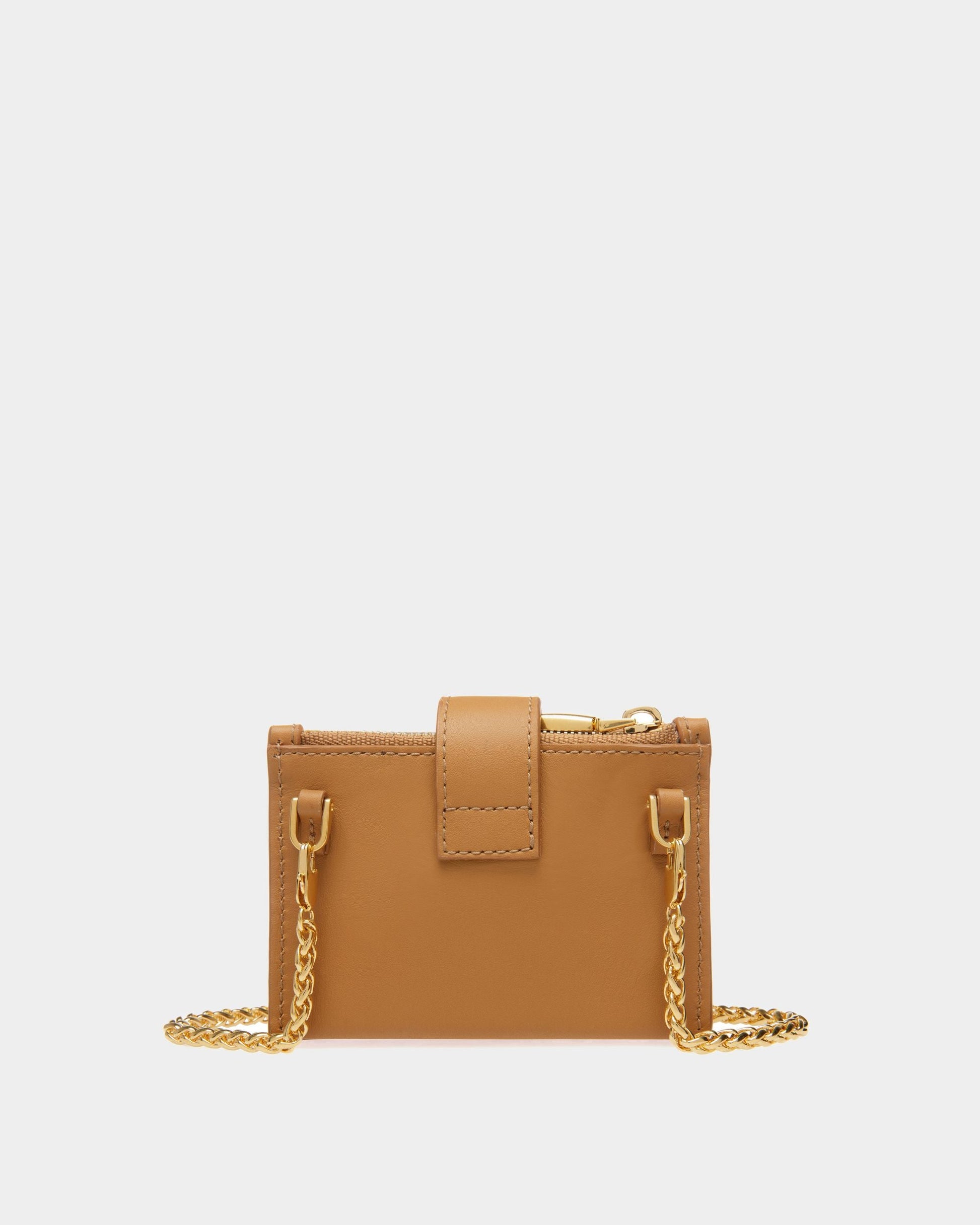 Emblem Card Holder | Women's Card Holder | Desert Leather | Bally | Still Life Back