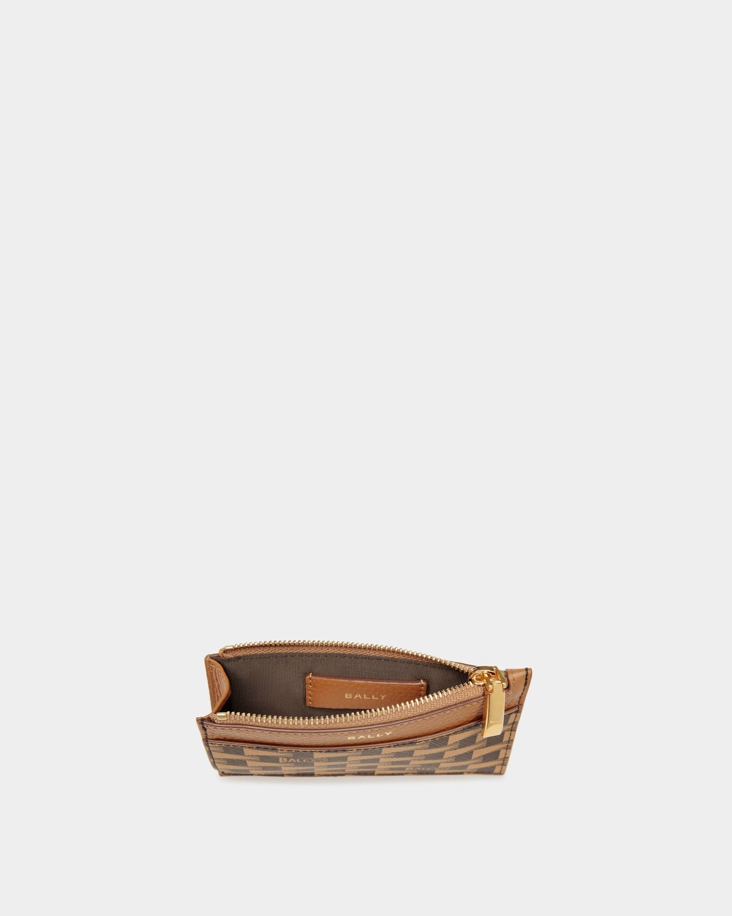 Pennant Card Holder |Women's Card Holder | Desert TPU | Bally | Still Life Open / Inside