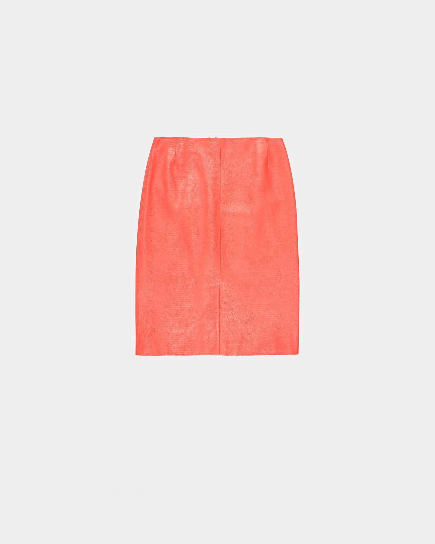 Leather Skirt In Orange
