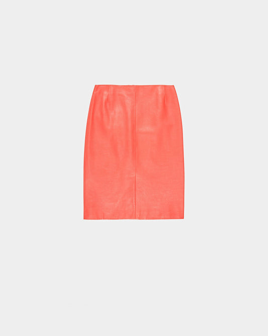 Leather Skirt In Orange