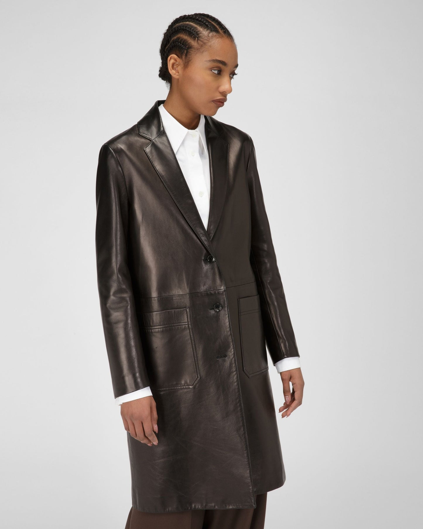 Leather Outerwear In Black