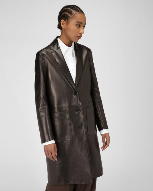 Leather Outerwear In Black