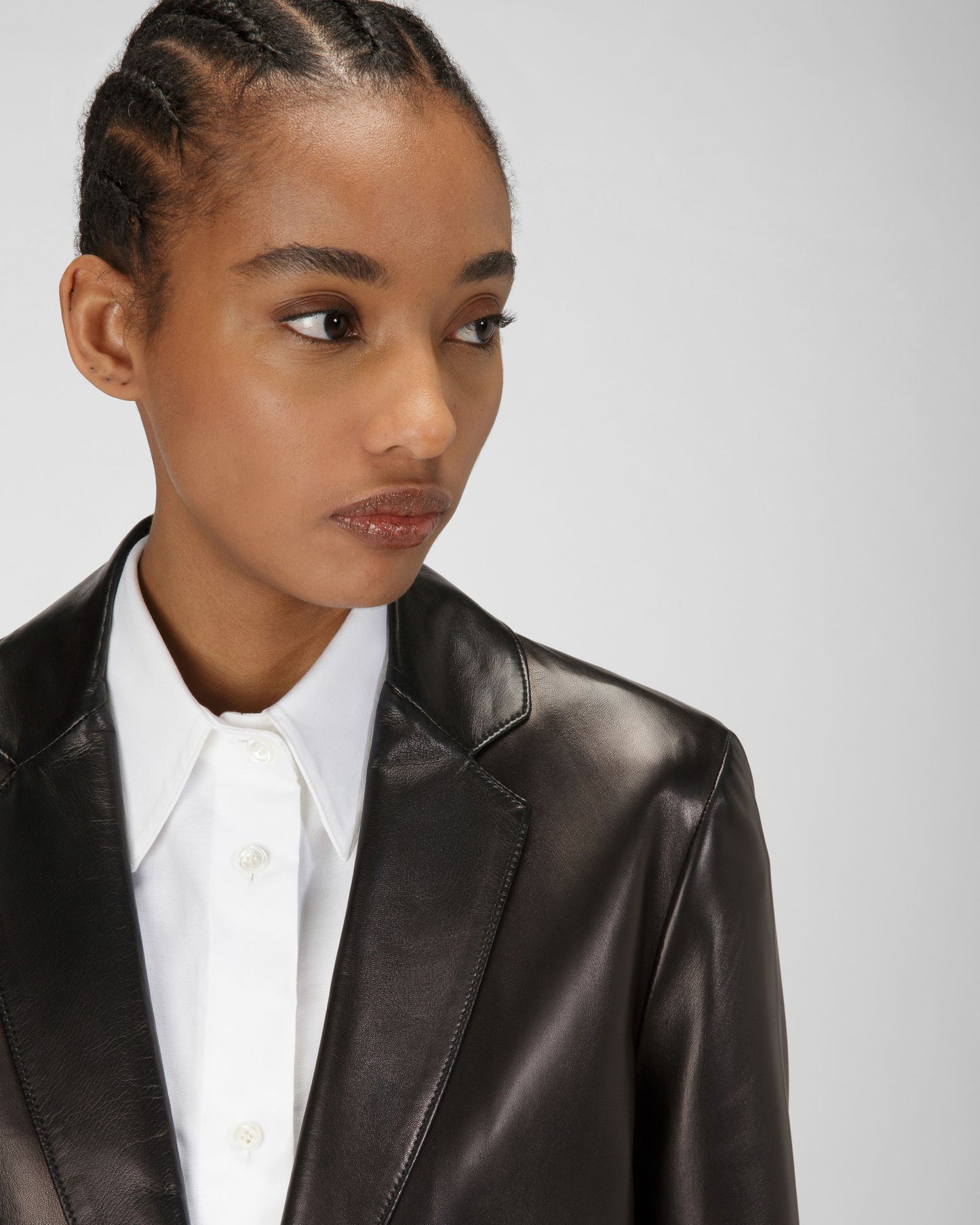 Leather Outerwear In Black