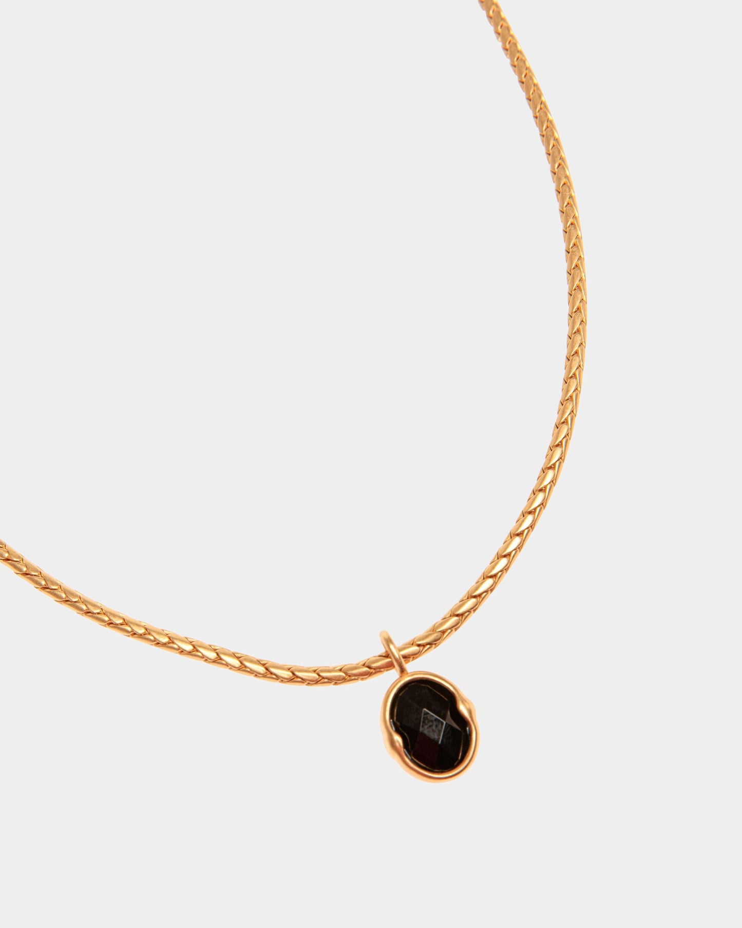 Frame Outline Necklace | Women's Necklace | Hammered Gold | Bally | Still Life Detail