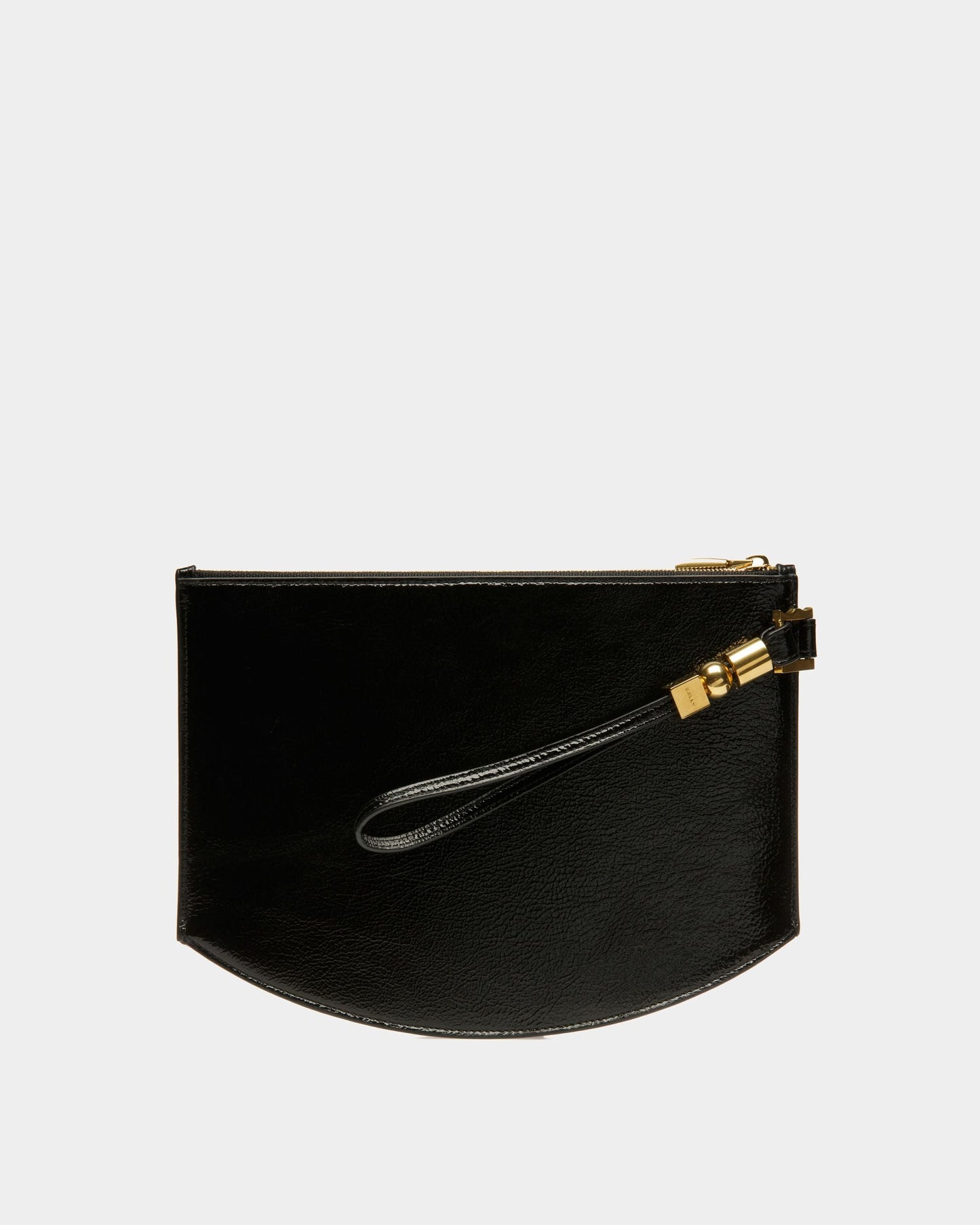 Large Block Pouch | Women's Accessories | Black Leather | Bally | Still Life Back