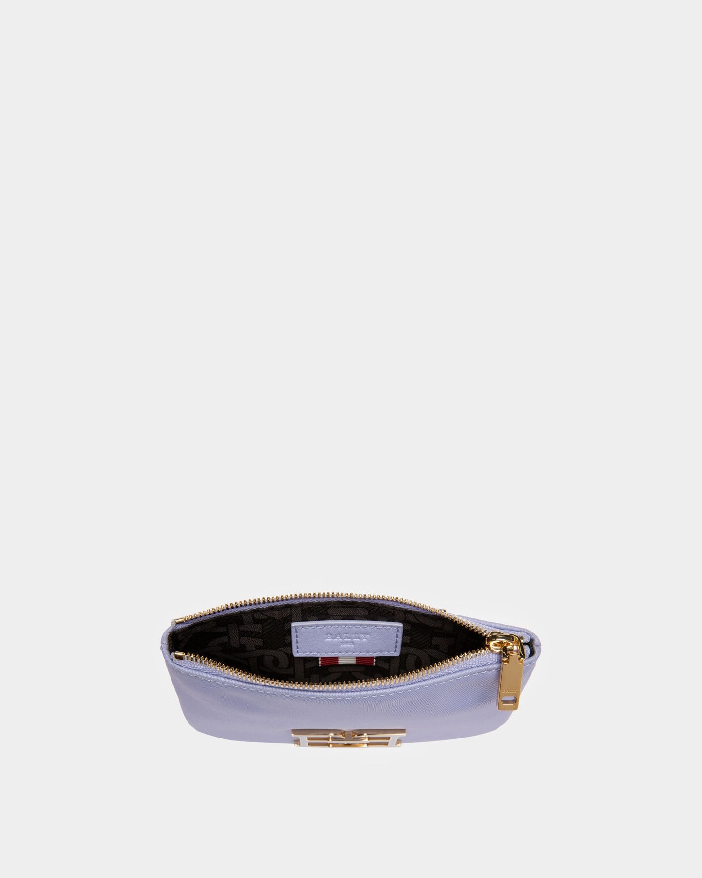 Evod Recycled Nylon And Leather Wallet In Lilac