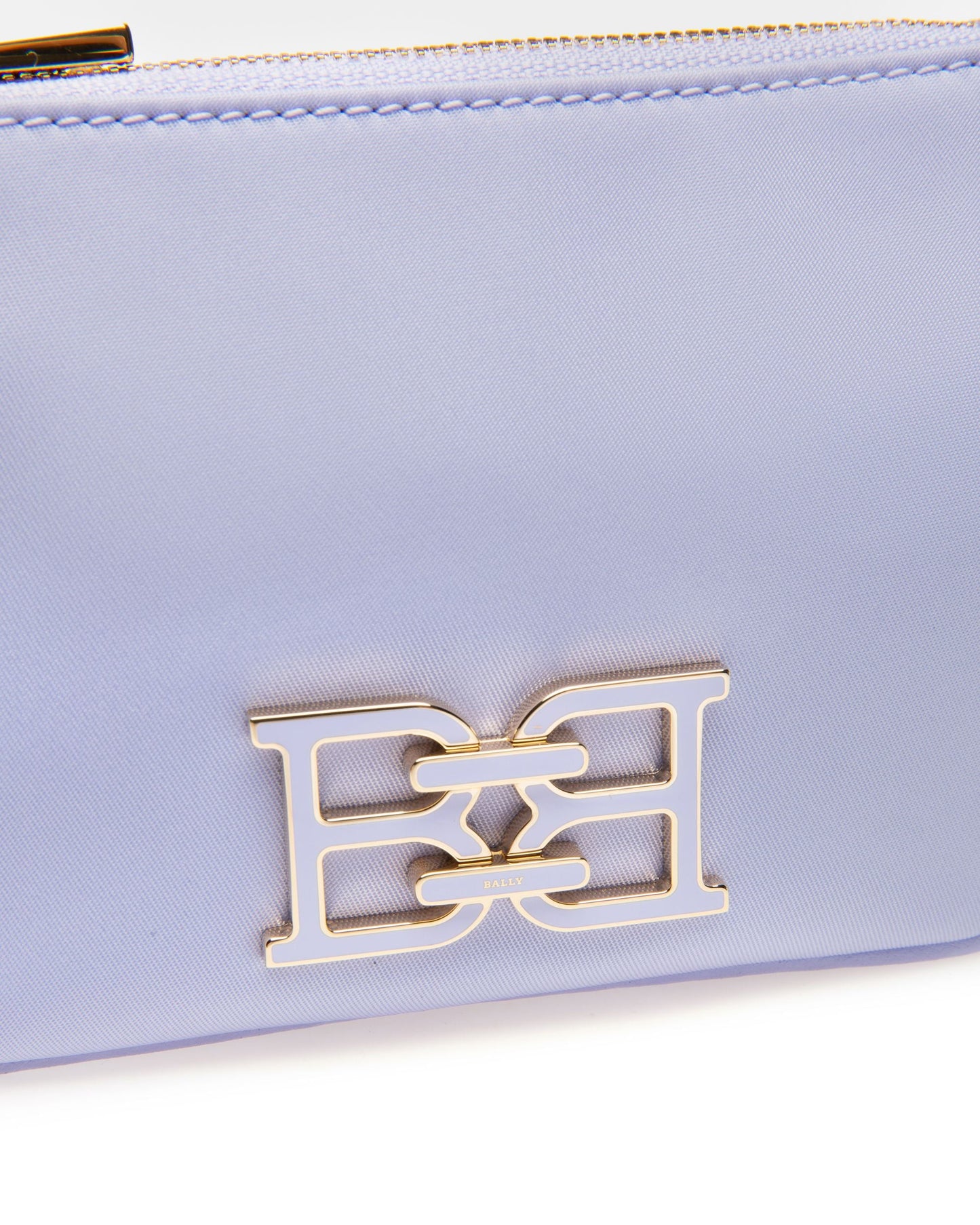 Evod Recycled Nylon And Leather Wallet In Lilac
