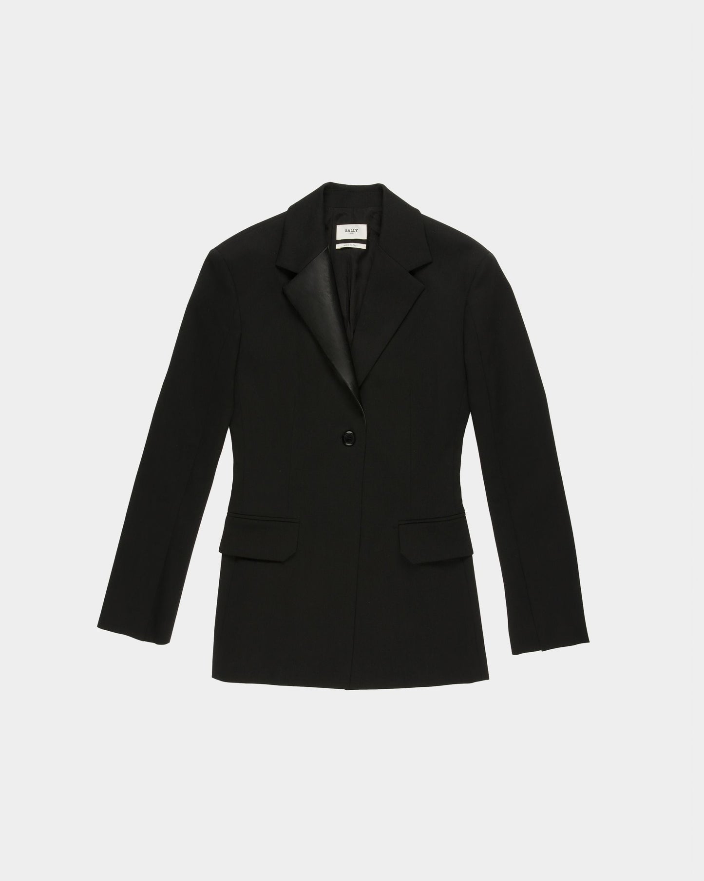 Wool Mix Jacket In Black