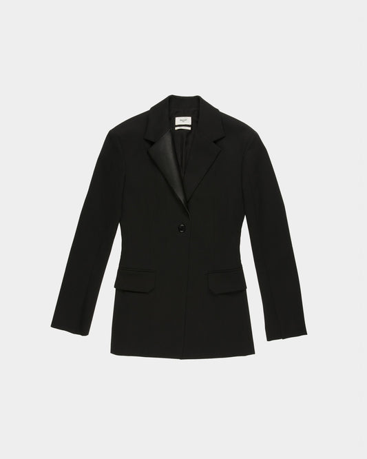 Wool Mix Jacket In Black