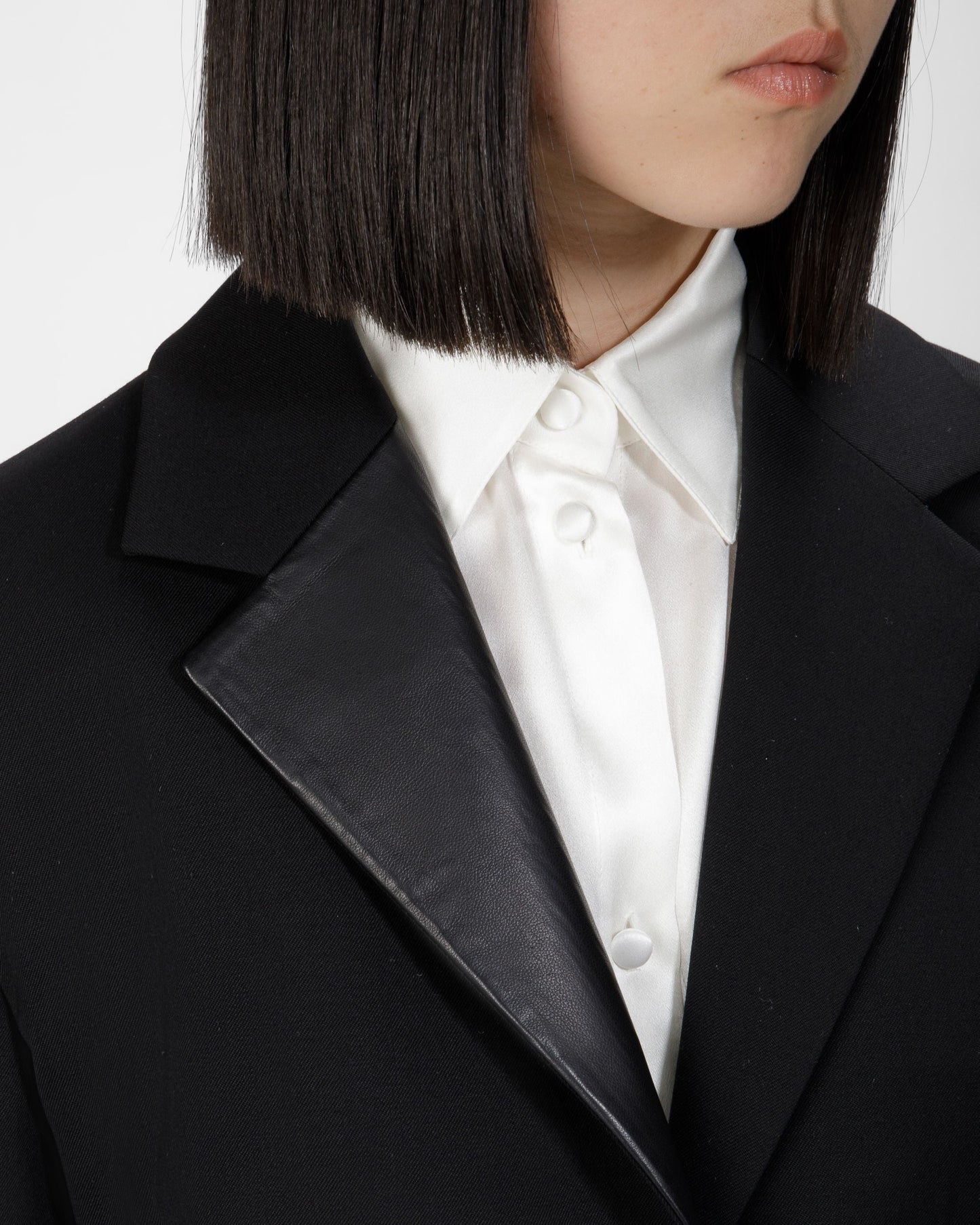 Wool Mix Jacket In Black