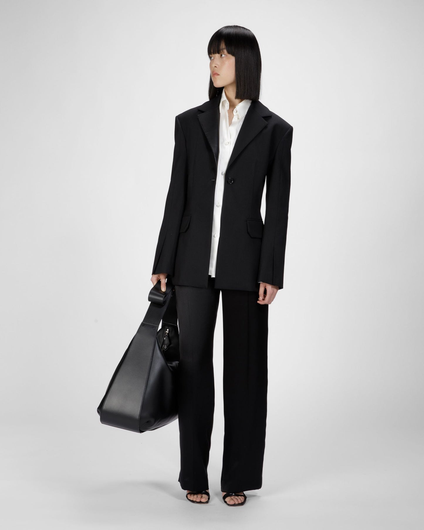 Wool Mix Jacket In Black