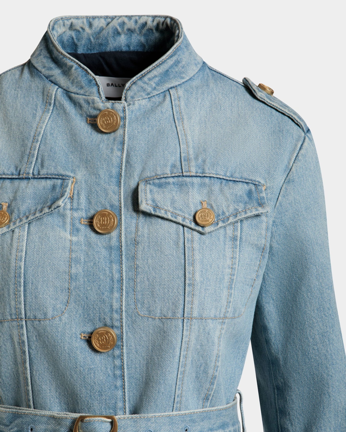 Denim Jacket in Light Blue Cotton