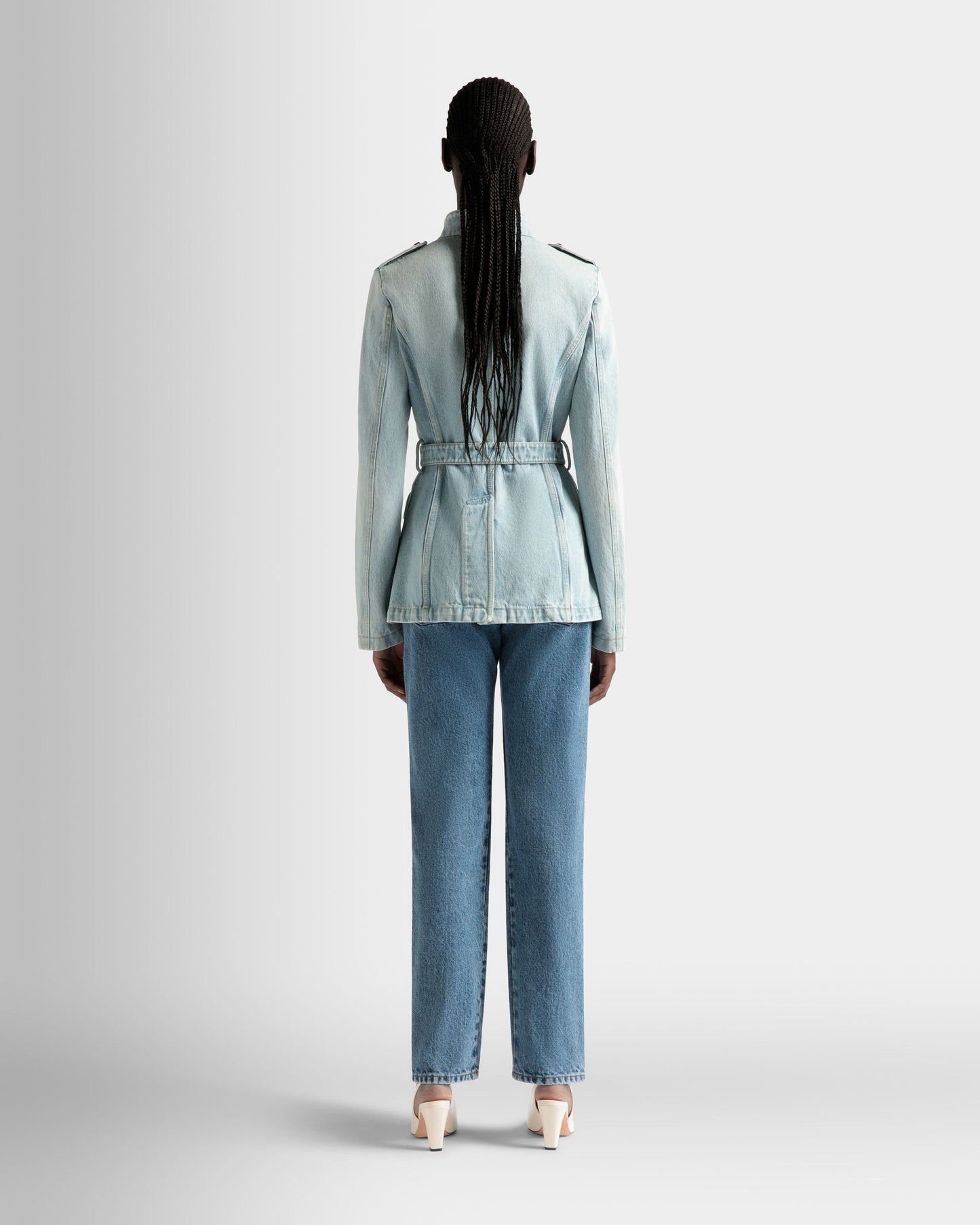 Denim Jacket in Light Blue Cotton