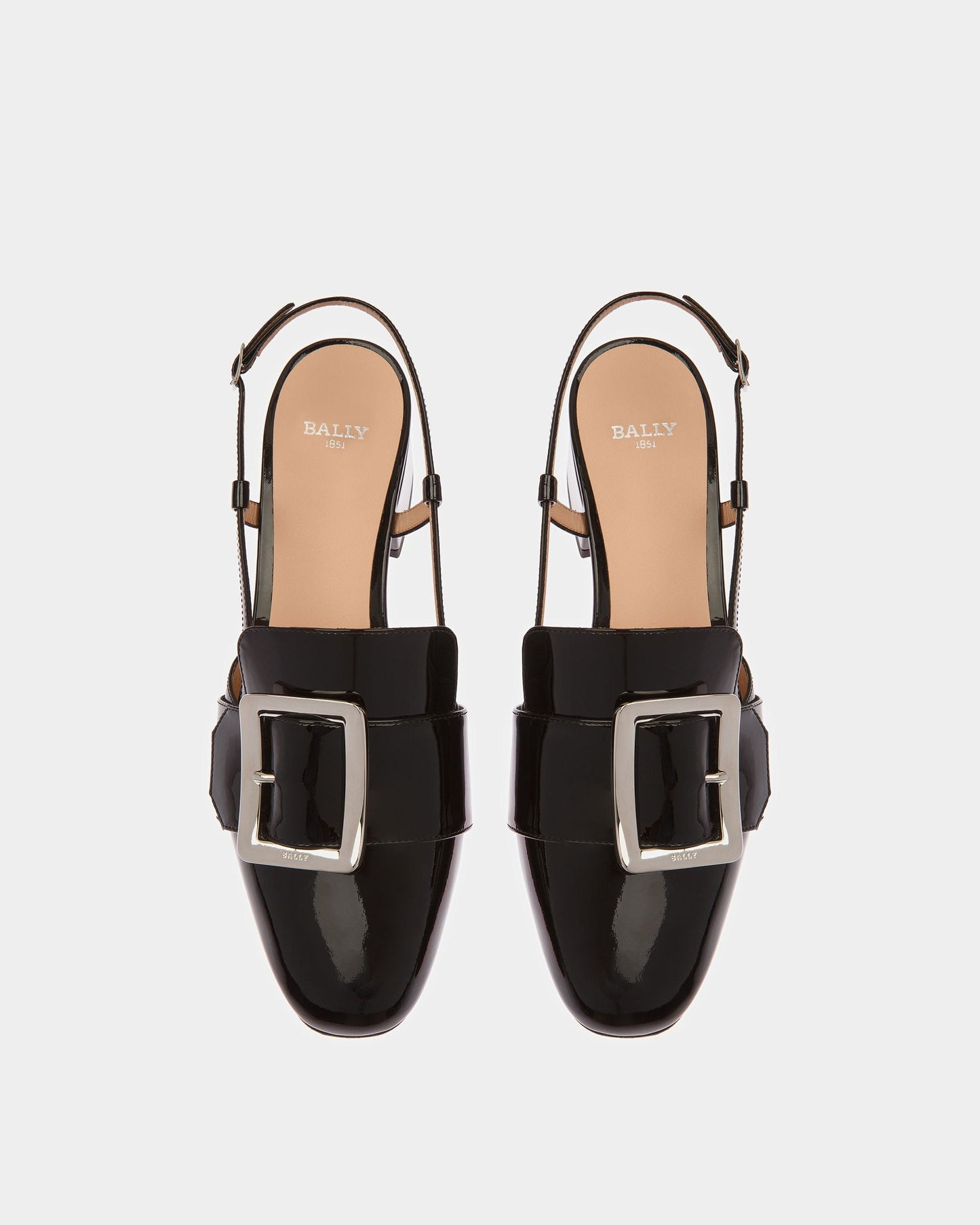Jasmine Leather Slingback Pumps In Black