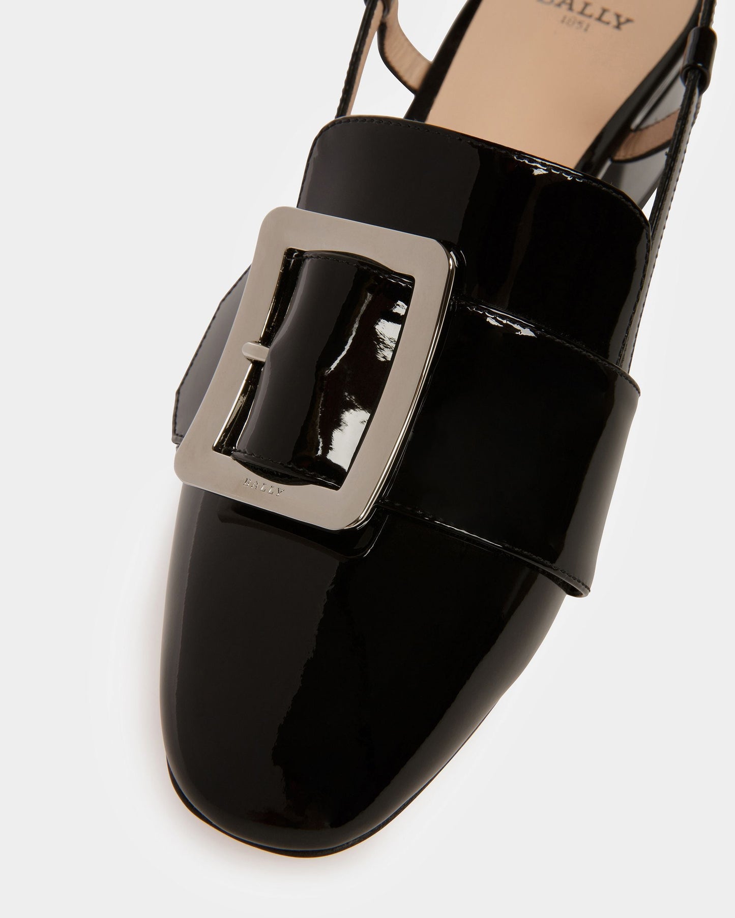 Jasmine Leather Slingback Pumps In Black