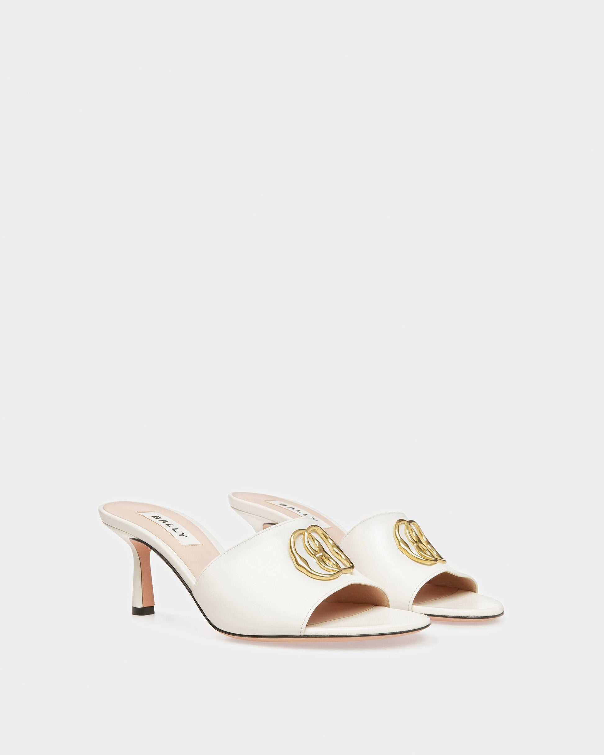 Geha | Women's Sandals | Bone Leather | Bally | Still Life 3/4 Front