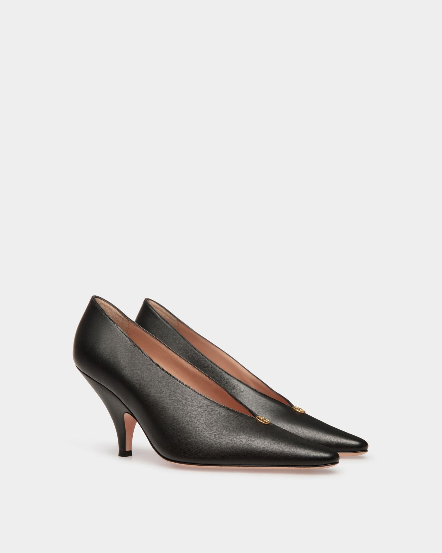 Kata | Women's Pumps | Black Leather | Bally | Still Life 3/4 Front