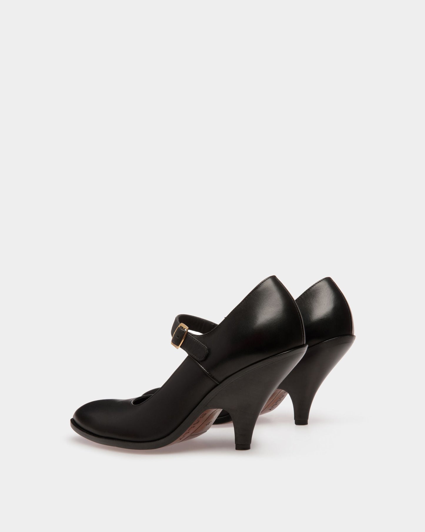 Lallie | Women's Pumps | Black Leather | Bally | Still Life 3/4 Back