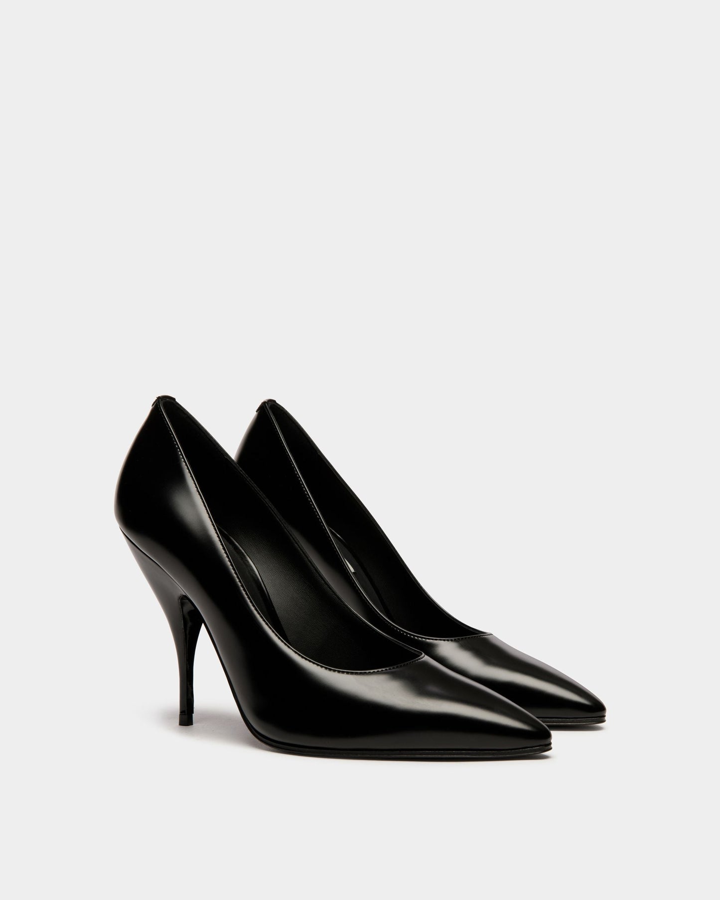 Claudelle | Women's Pumps | Black Leather | Bally | Still Life 3/4 Back