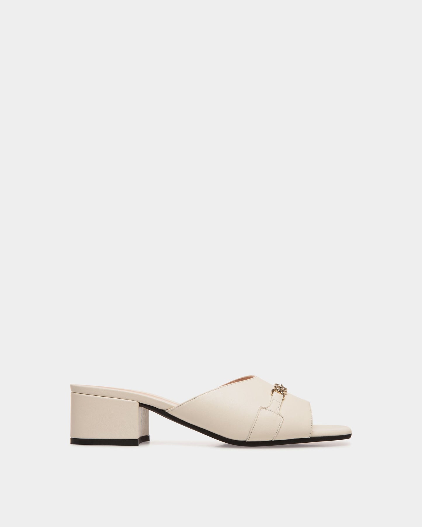 Mule in White Leather