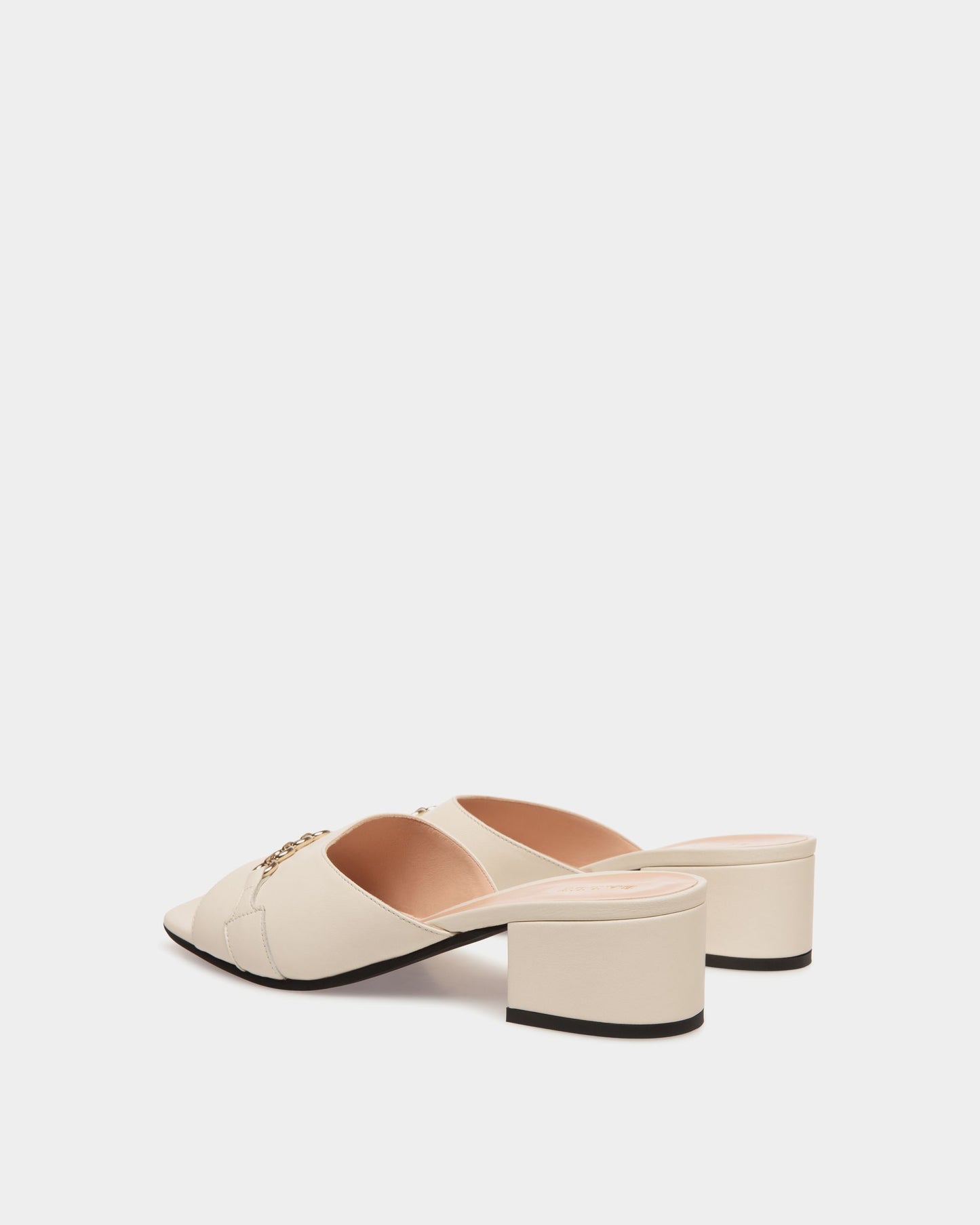 Mule in White Leather