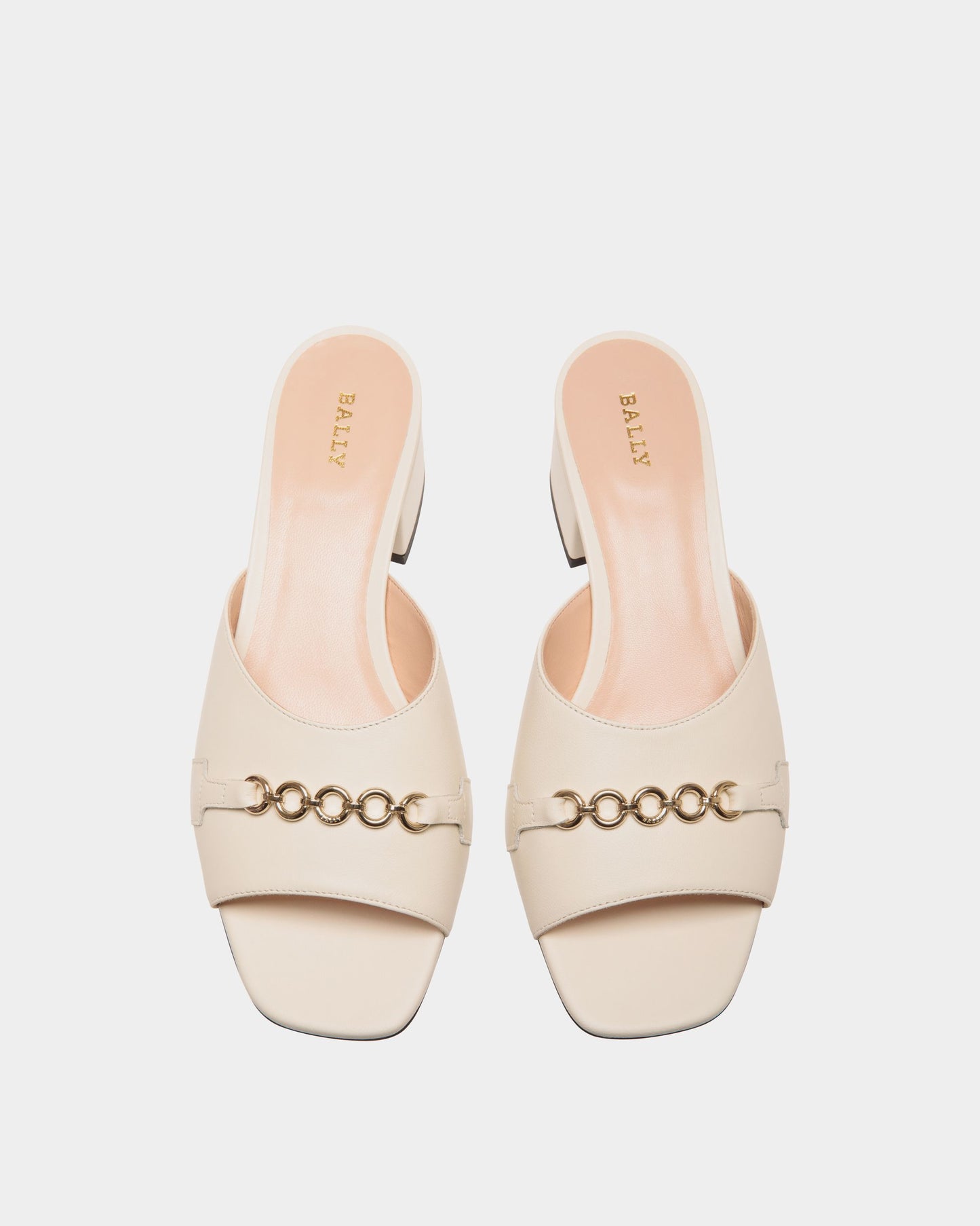 Mule in White Leather