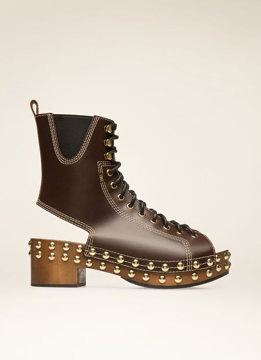 Bally Clog Boots in Ebano Leather