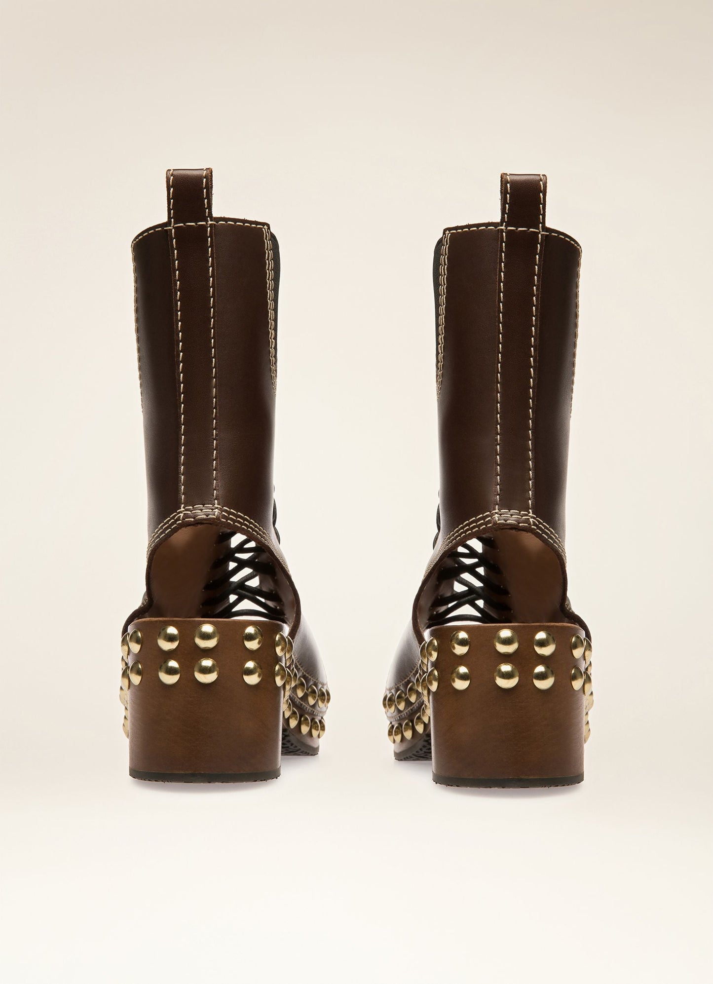 Bally Clog Boots in Ebano Leather