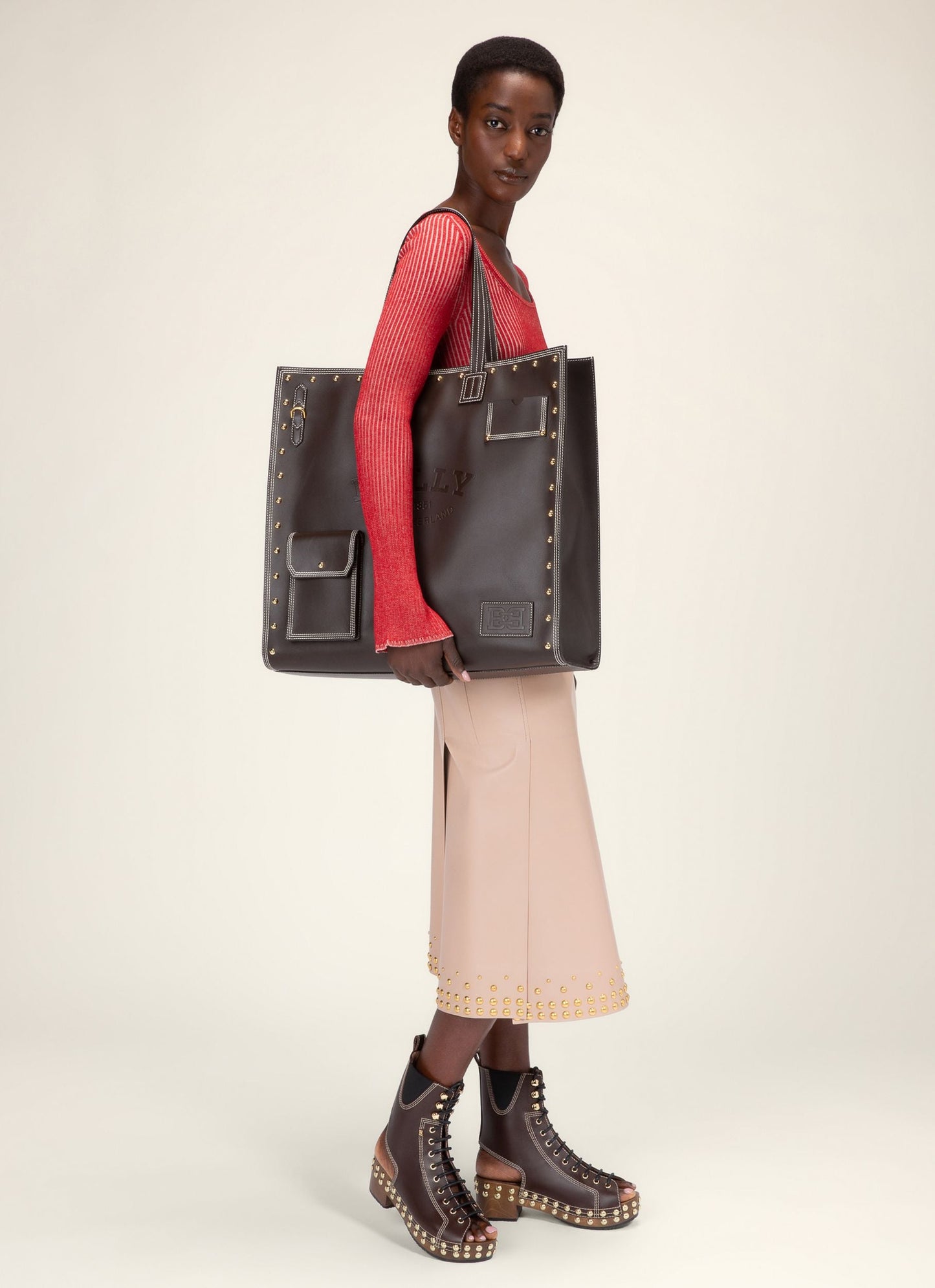 Bally Clog Boots in Ebano Leather