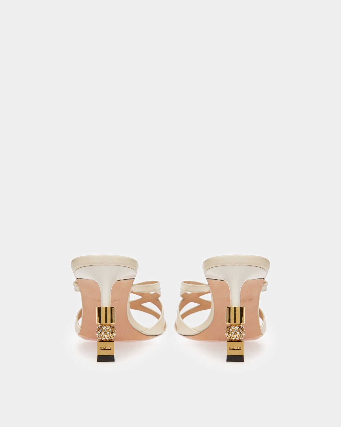 Block Slide Sandal In Leather