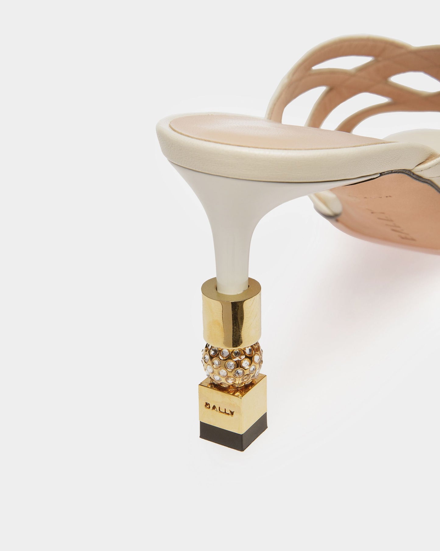 Block Slide Sandal In Leather